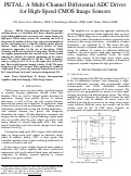 Cover page: PETAL: A Multichannel Differential ADC Driver for High-Speed CMOS Image Sensors