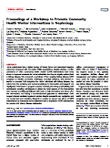 Cover page: Proceedings of a Workshop to Promote Community Health Worker Interventions in Nephrology