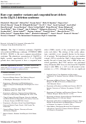 Cover page: Rare copy number variants and congenital heart defects in the 22q11.2 deletion syndrome