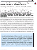 Cover page: Genome-Wide Meta-Analysis of Myopia and Hyperopia Provides Evidence for Replication of 11 Loci