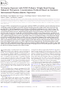 Cover page: Nevirapine Exposure with WHO Pediatric Weight Band Dosing: Enhanced Therapeutic Concentrations Predicted Based on Extensive International Pharmacokinetic Experience