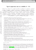 Cover page: Type Ia supernova rate at a redshift of ~;0.1