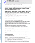 Cover page: 36‐Item Short Form Survey (SF‐36) Versus Gait Speed As Predictor of Preclinical Mobility Disability in Older Women: The Women's Health Initiative