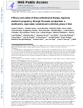 Cover page: Efficacy and safety of three antiretroviral therapy regimens started in pregnancy up to 50 weeks post partum: a multicentre, open-label, randomised, controlled, phase 3 trial