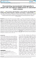 Cover page: Characterizing neuroanatomic heterogeneity in people with and without ADHD based on subcortical brain volumes