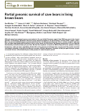 Cover page: Partial genomic survival of cave bears in living brown bears