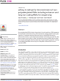 Cover page: selSeq: A method for the enrichment of non-polyadenylated RNAs including enhancer and long non-coding RNAs for sequencing.