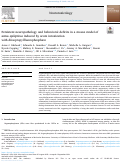 Cover page: Persistent neuropathology and behavioral deficits in a mouse model of status epilepticus induced by acute intoxication with diisopropylfluorophosphate