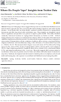 Cover page: Where Do People Vape? Insights from Twitter Data