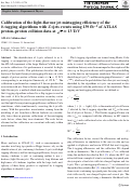 Cover page: Calibration of the light-flavour jet mistagging efficiency of the b-tagging algorithms with Z+jets events using 139 fb-1 of ATLAS proton–proton collision data at s=13 TeV