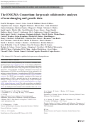 Cover page: The ENIGMA Consortium: large-scale collaborative analyses of neuroimaging and genetic data