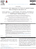 Cover page: Critical review of the Appropriate Use Criteria for amyloid imaging: Effect on diagnosis and patient care