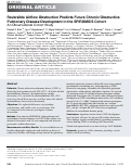 Cover page: Reversible Airflow Obstruction Predicts Future Chronic Obstructive Pulmonary Disease Development in the SPIROMICS Cohort: An Observational Cohort Study.