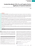 Cover page: Cerebral Microbleeds, CSF p-Tau, and Cognitive Decline: Significance of Anatomic Distribution