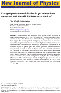 Cover page: Charged-particle multiplicities in ppinteractions measured with the ATLAS detector at the LHC