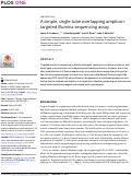 Cover page: A simple, single-tube overlapping amplicon-targeted Illumina sequencing assay.