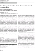 Cover page: Gene Therapy for Misfolding Protein Diseases of the Central Nervous System