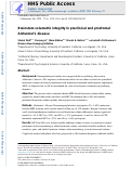 Cover page: Brainstem Volumetric Integrity in Preclinical and Prodromal Alzheimer's Disease.