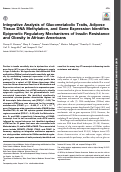 Cover page: Integrative Analysis of Glucometabolic Traits, Adipose Tissue DNA Methylation and Gene Expression Identifies Epigenetic Regulatory Mechanisms of Insulin Resistance and Obesity in African Americans