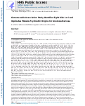 Cover page: Genome-wide association study identifies eight risk loci and implicates metabo-psychiatric origins for anorexia nervosa