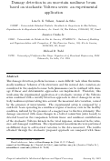 Cover page: Damage detection in an uncertain nonlinear beam based on stochastic Volterra series: An experimental application