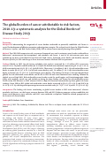 Cover page: The global burden of cancer attributable to risk factors, 2010–19: a systematic analysis for the Global Burden of Disease Study 2019