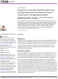 Cover page: Frequency of cannabis and illicit opioid use among people who use drugs and report chronic pain: A longitudinal analysis