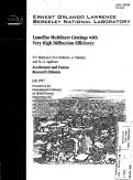 Cover page: Lamellar Multilayer Gratings with Very High Diffraction Efficiency