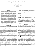 Cover page: A Computational Level Theory of Similarity