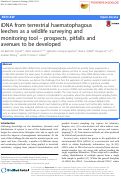 Cover page: iDNA from terrestrial haematophagous leeches as a wildlife surveying and monitoring tool – prospects, pitfalls and avenues to be developed