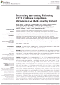 Cover page: Secondary Worsening Following DYT1 Dystonia Deep Brain Stimulation: A Multi-country Cohort