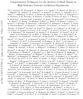 Cover page: Computational techniques for the analysis of small signals in high-statistics neutrino oscillation experiments