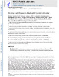 Cover page: Morning light therapy in adults with Tourette’s disorder