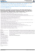 Cover page: Primary Immunodeficiency Diseases: An Update on the Classification from the International Union of Immunological Societies Expert Committee for Primary Immunodeficiency