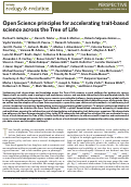 Cover page: Open Science principles for accelerating trait-based science across the Tree of Life