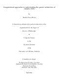 Cover page: Computational approaches to understanding the genetic architecture of complex traits