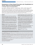 Cover page: Reassessment of Home Oxygen Prescription after Hospitalization for Chronic Obstructive Pulmonary Disease. A Potential Target for Deimplementation.