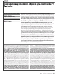 Cover page: Population genomics of post-glacial western Eurasia