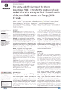 Cover page: The safety and effectiveness of the Woven EndoBridge (WEB) system for the treatment of wide-necked bifurcation aneurysms: final 12-month results of the pivotal WEB Intrasaccular Therapy (WEB-IT) Study.