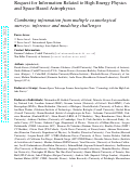 Cover page: Combining information from multiple cosmological surveys: inference and modeling challenges