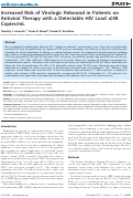 Cover page: Increased Risk of Virologic Rebound in Patients on Antiviral Therapy with a Detectable HIV Load &lt;48 Copies/mL