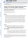 Cover page: "Energy is a Finite Resource": Designing Technology to Support Individuals across Fluctuating Symptoms of Depression