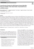 Cover page: Sexual Practice Changes Post-HIV Diagnosis Among Men Who Have Sex with Men in the United States: A Systematic Review and Meta-analysis.