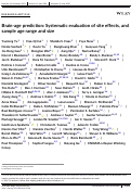 Cover page: Brain‐age prediction: Systematic evaluation of site effects, and sample age range and size
