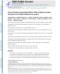 Cover page: Time of trauma prospectively affects PTSD symptom severity: The impact of circadian rhythms and cortisol.