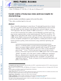 Cover page: Genetic studies of body mass index yield new insights for obesity biology