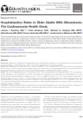 Cover page: Hospitalization Rates in Older Adults With Albuminuria: The Cardiovascular Health Study