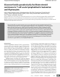 Cover page: Glucocorticoids paradoxically facilitate steroid resistance in T-cell acute lymphoblastic leukemias and thymocytes