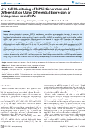 Cover page: Live Cell Monitoring of hiPSC Generation and Differentiation Using Differential Expression of Endogenous microRNAs