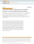 Cover page: Trade-offs between individual and ensemble forecasts of an emerging infectious disease